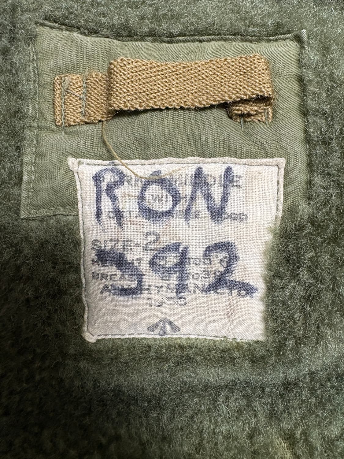 한국전쟁 영국군 미들 파카, 내피포함 (1953년,105상당, 세탁완료) 상품이미지3