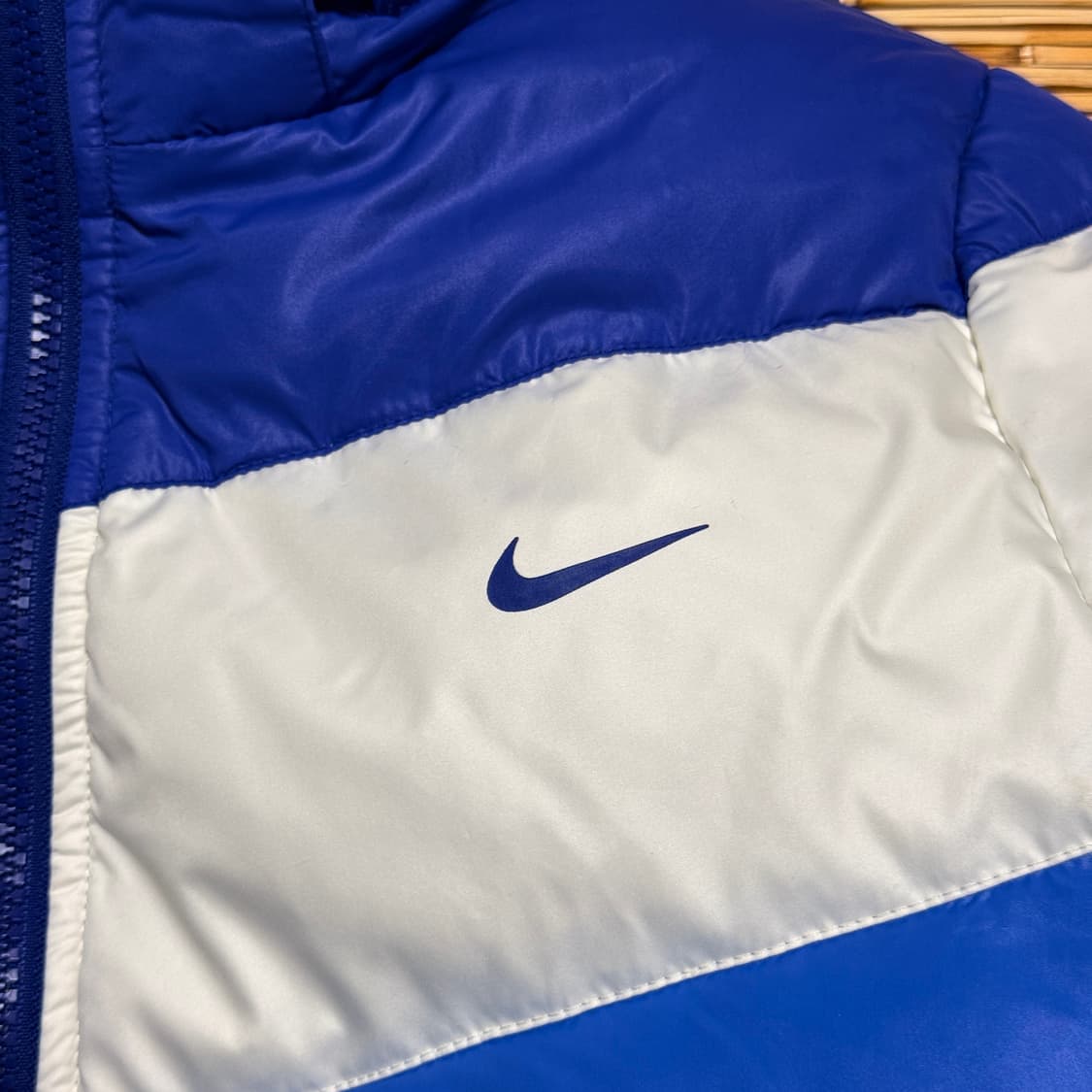 나이키 블루 화이트 스포티 패딩 m 상품이미지4