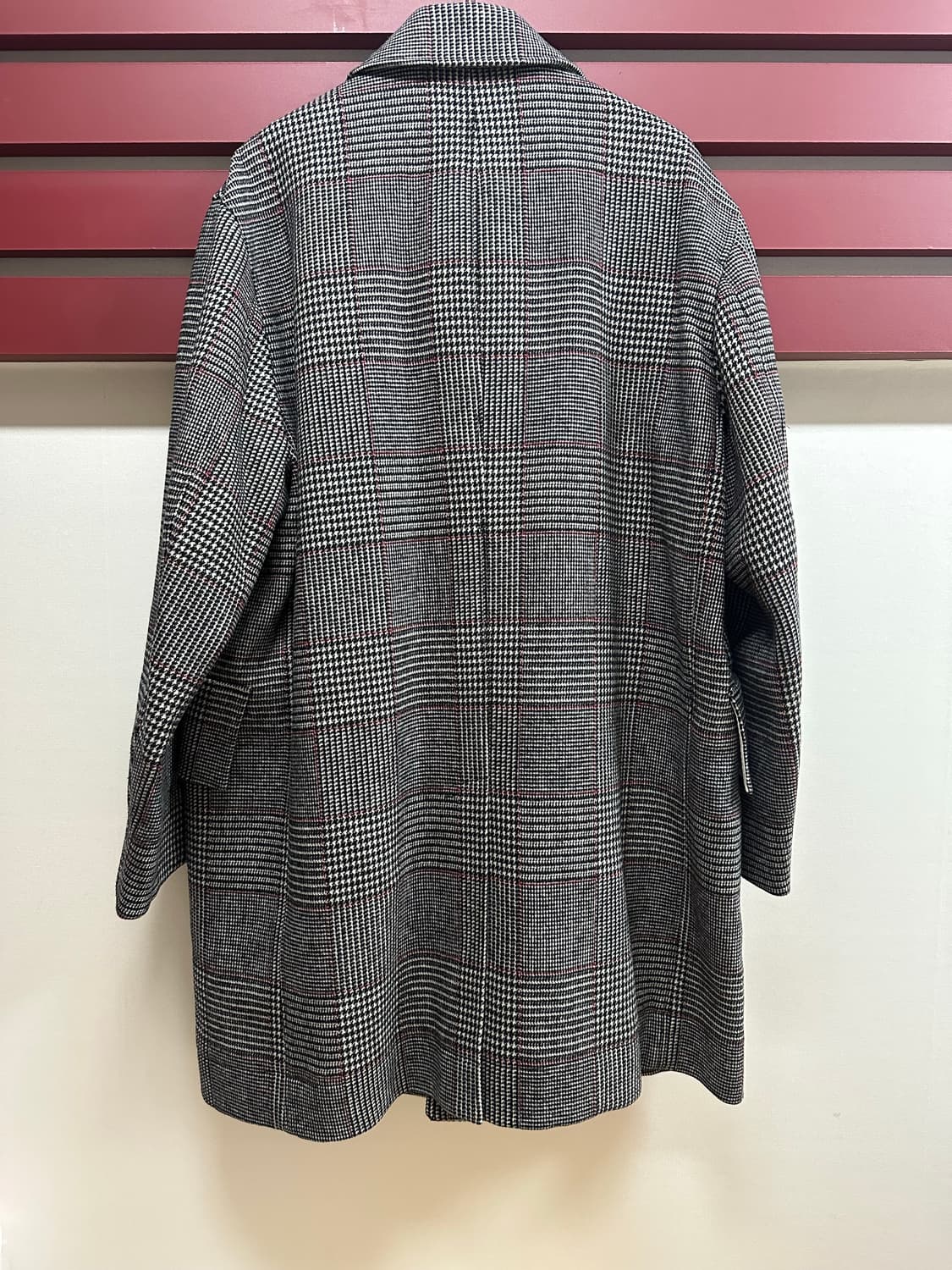 [새상품] 캘빈클라인 글렌 체크 오버핏 울코트 상품이미지2