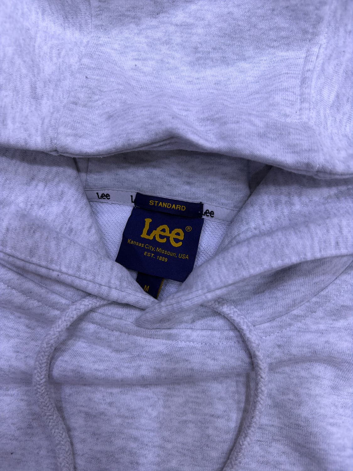 Lee 리 데님 패치워크 자수 후드티 후디 그레이 스탠다드핏 M 상품이미지7