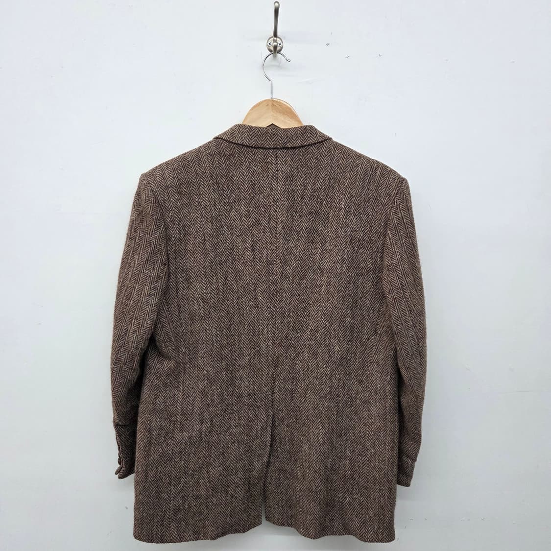 해리스트위드 헤링본 브라운 자켓 남/M 상품이미지5