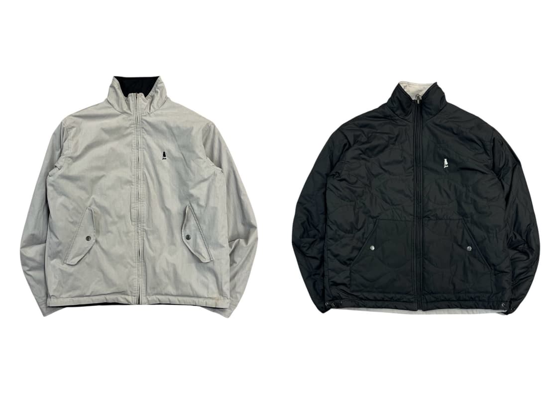 예일 리버시블 퀄팅 자켓 블랙/그레이 L #csz2214 상품이미지3