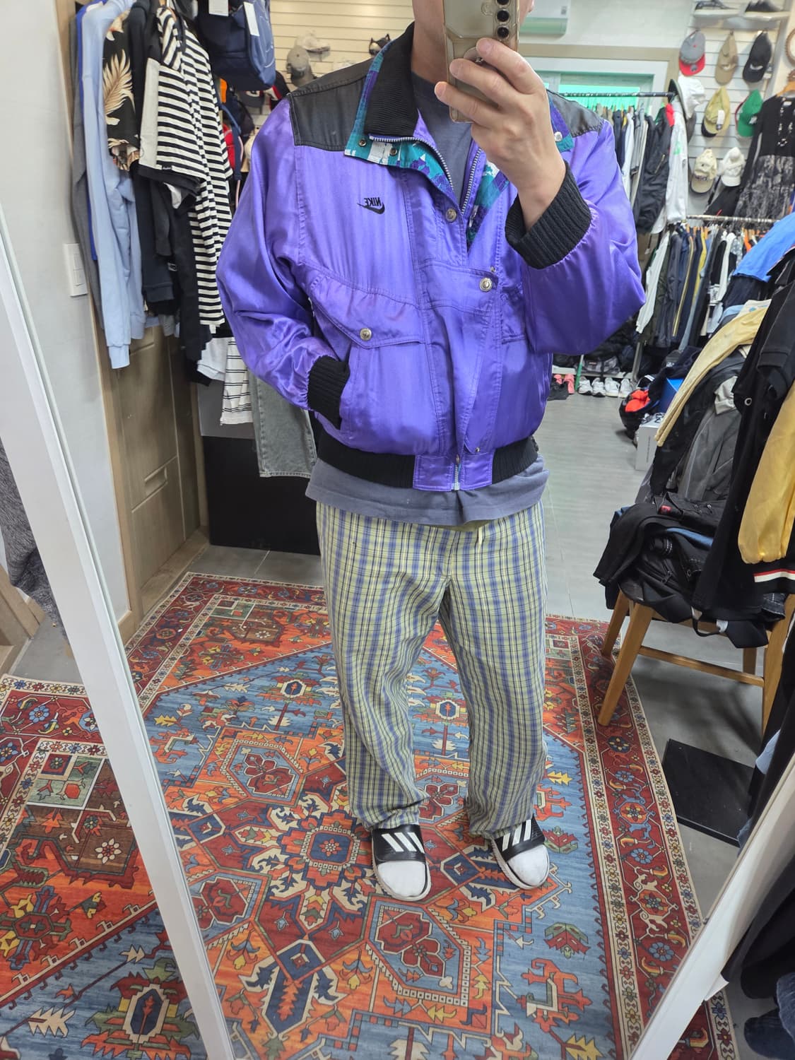 나이키 올드스쿨 빈티지 90s 삼나스포츠 이중카라 자켓 L 상품이미지7