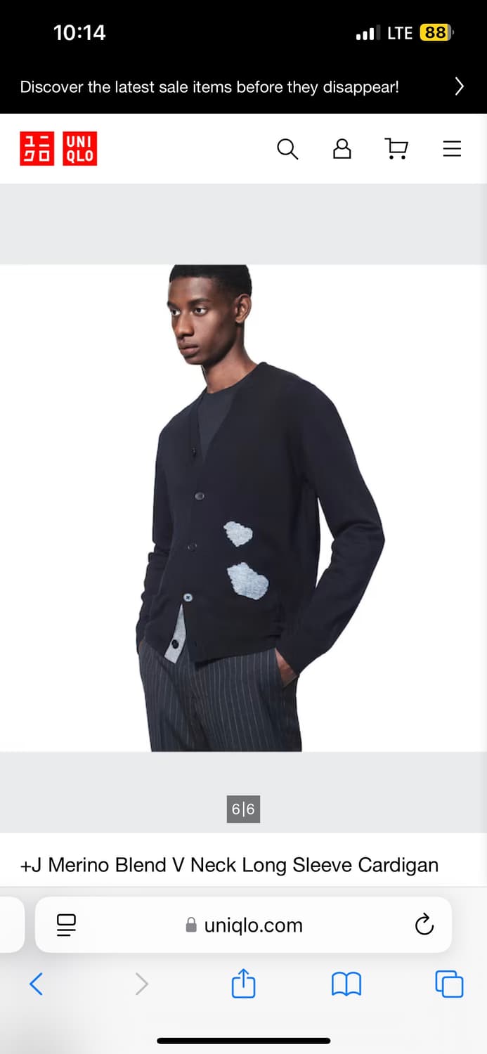 유니클로 +J 메리노 블렌드 가디건 L 상품이미지1