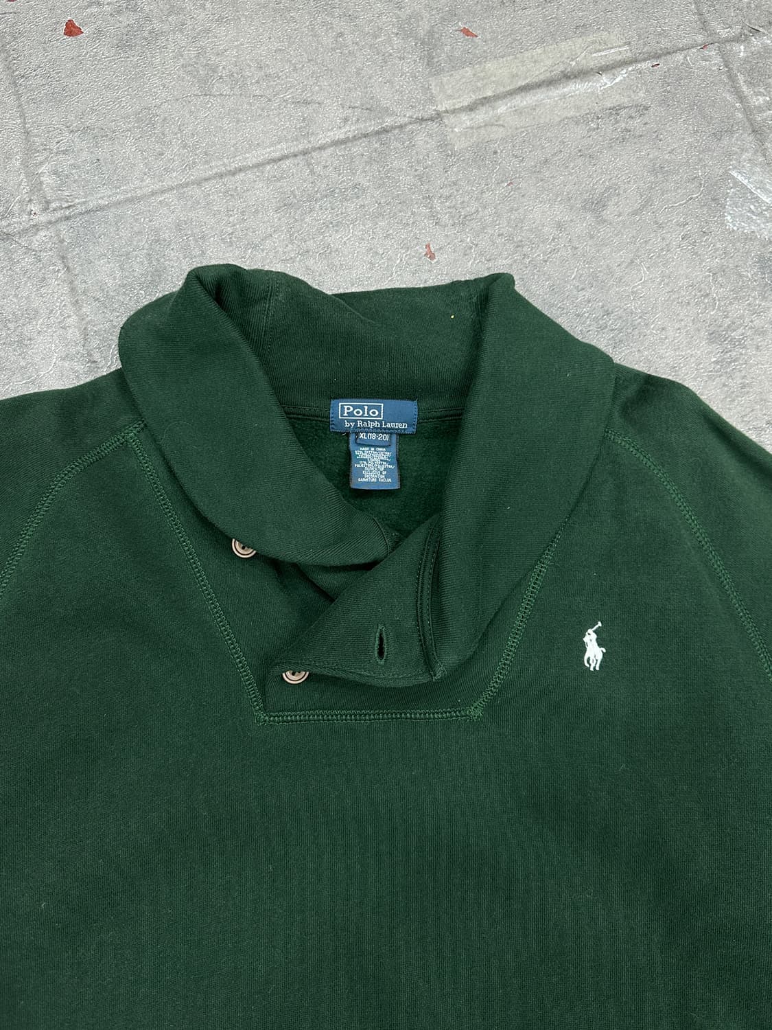 폴로 숄카라 맨투맨 그린 상품이미지3