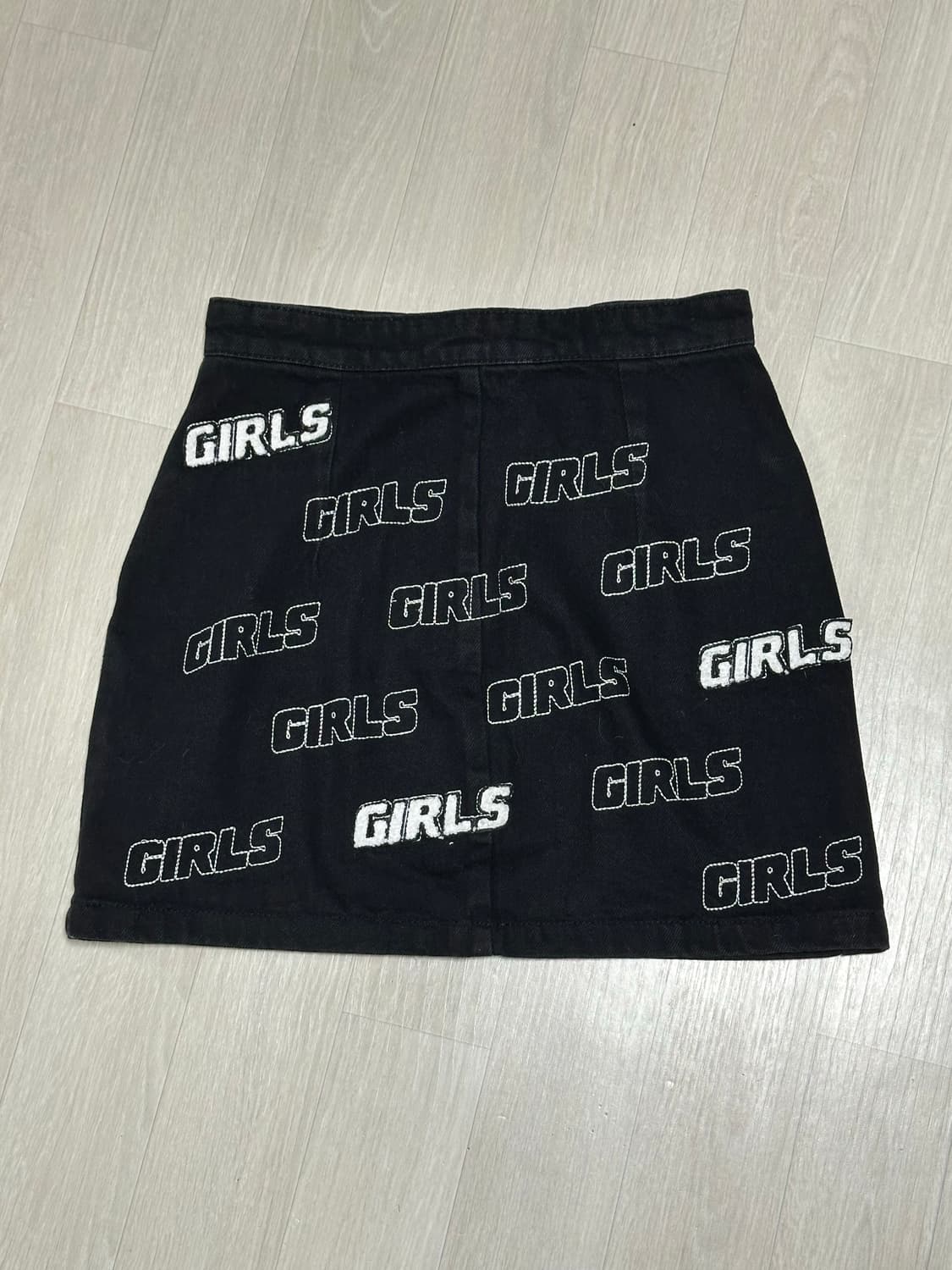 Topshop 걸스 패턴 블랙 데님 자켓 스커트 셋업 상품이미지8