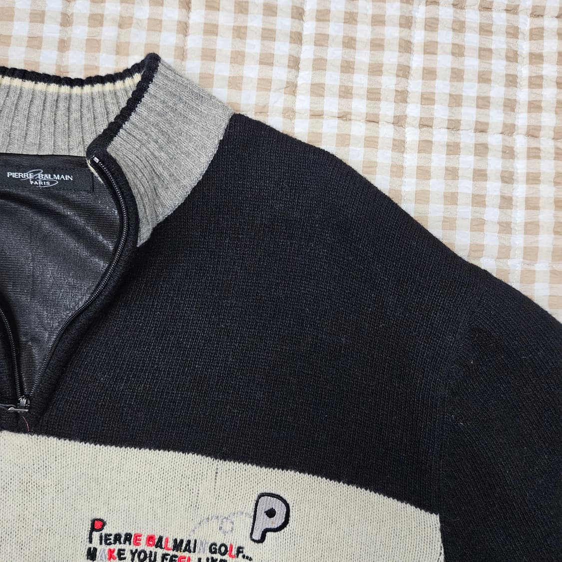 피에르발방 방풍 반집업 스웨터 남자100~105 상품이미지3