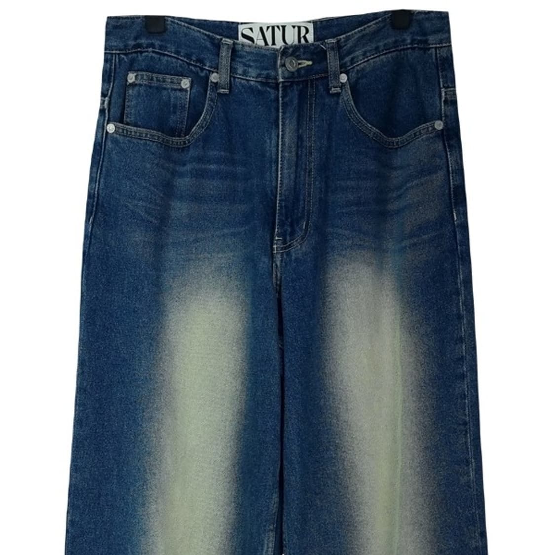 [세터] 브루클린 뉴트로 와이드 워시드 데님 팬츠 레트로블루 M17577 상품이미지4