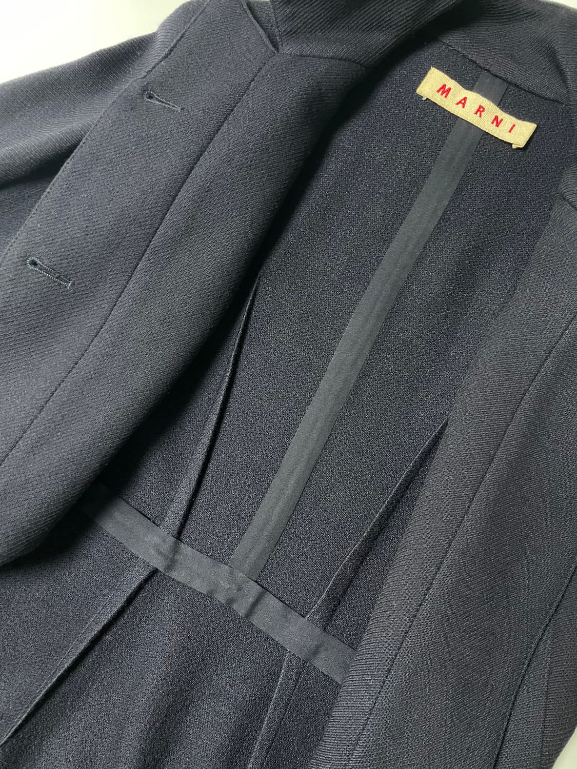 [38] 마르니 히든 버튼 카라 디테일 모100% 롱 코트 상품이미지9