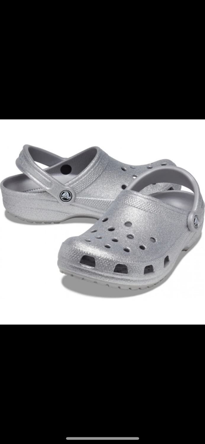 새상품) 크록스 클래식 글리터 클로그 실버 230 m4w6 상품이미지1