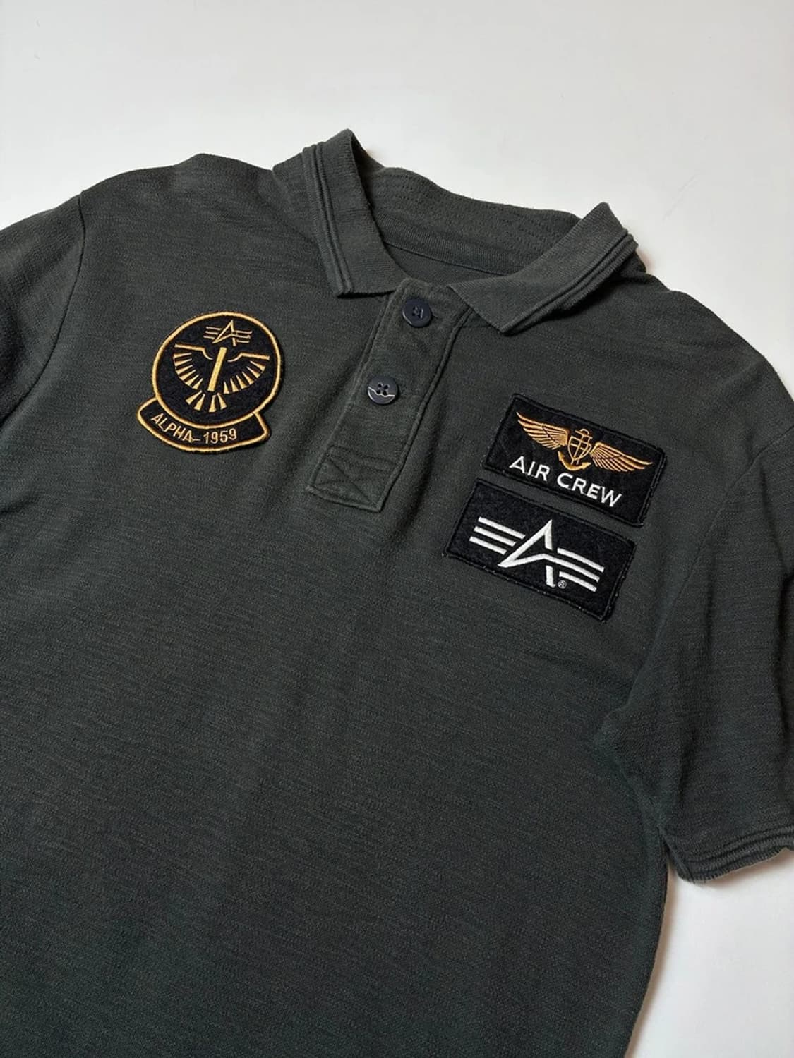 알파인더스트리 밀리터리 에어크루 와펜 반팔 카라 티셔츠 PN8889 상품이미지2