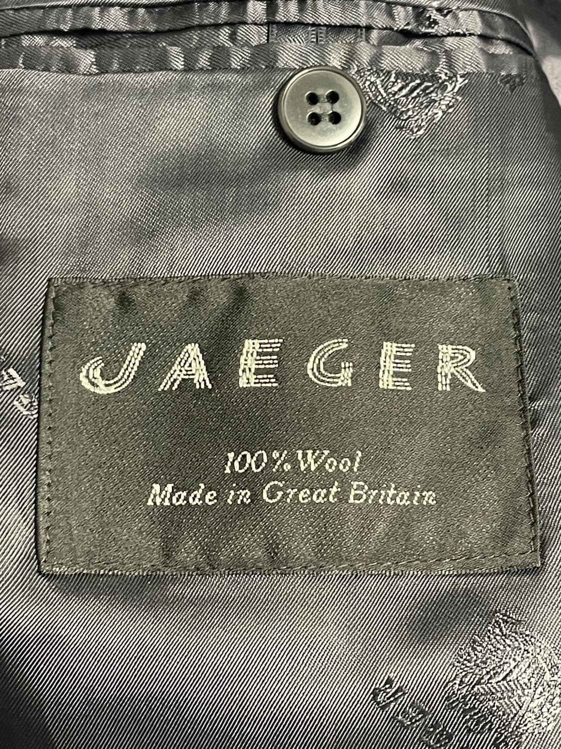 JAEGER 빈티지 영국 생산 네이비 금장 블레이저 46S 상품이미지8