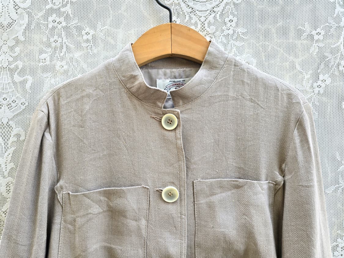 90s 아르마니 진스 리넨 자켓 (made in italy) 상품이미지2