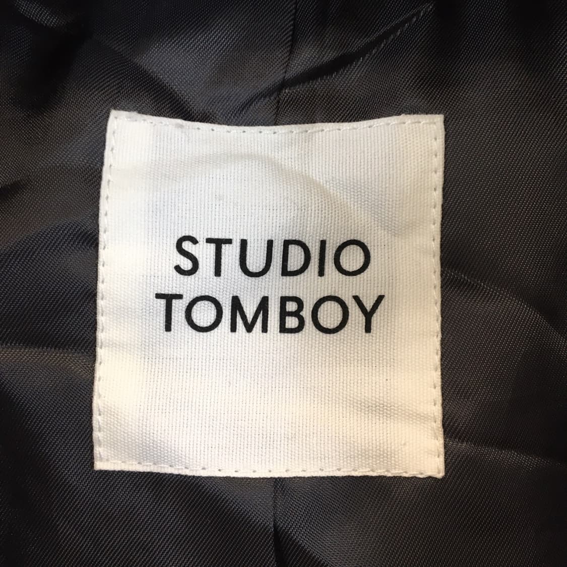 스튜디오톰보이 헤링본 더블 벨티드코트 FREE  상품이미지6