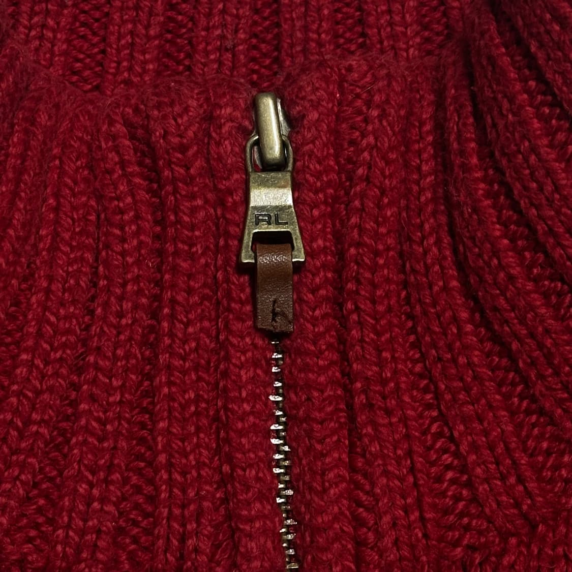 S 폴로랄프로렌 레드 반집업 코튼 니트 상품이미지6