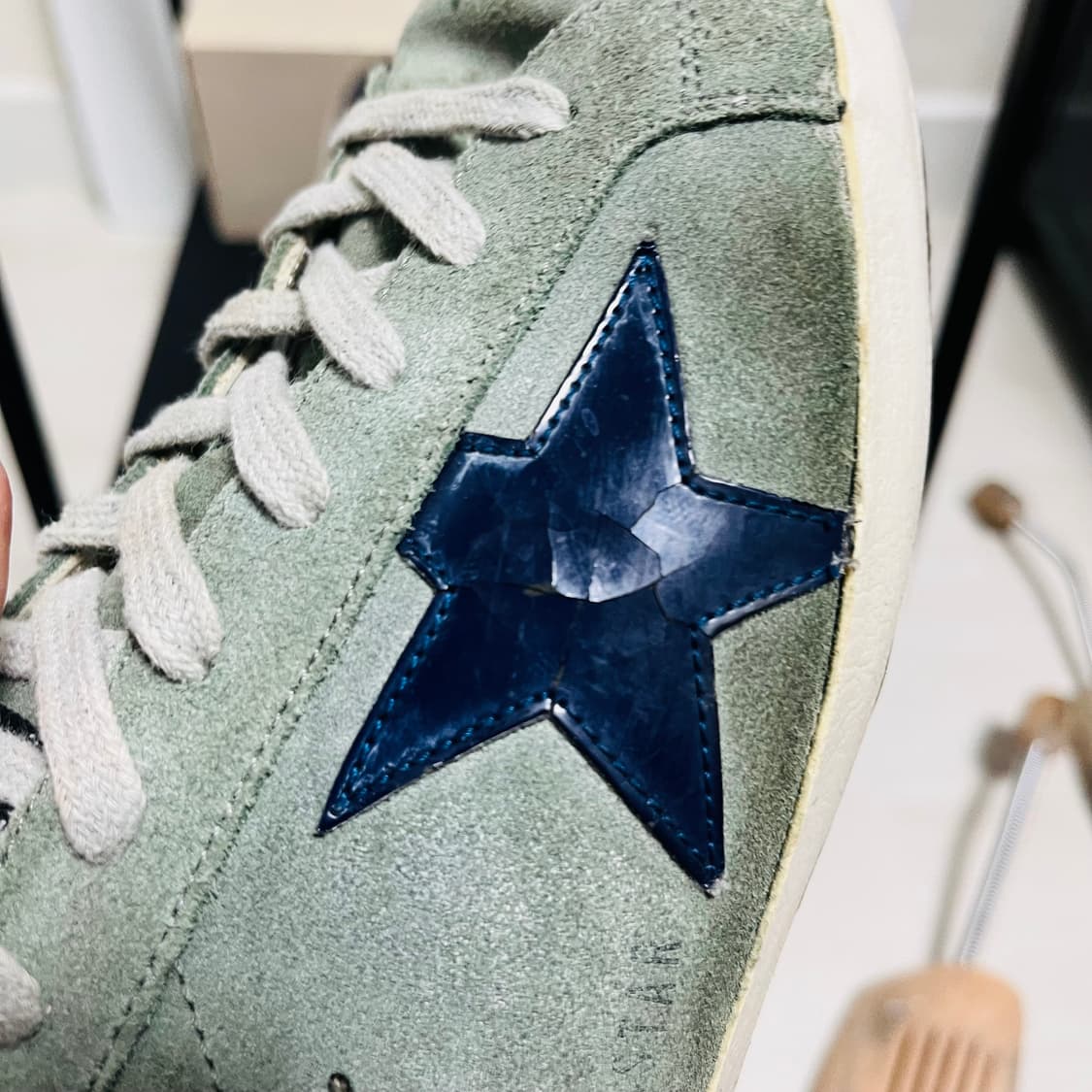 정품 41) 골든구스 그린 누벅  스니커즈 265~270 상품이미지7