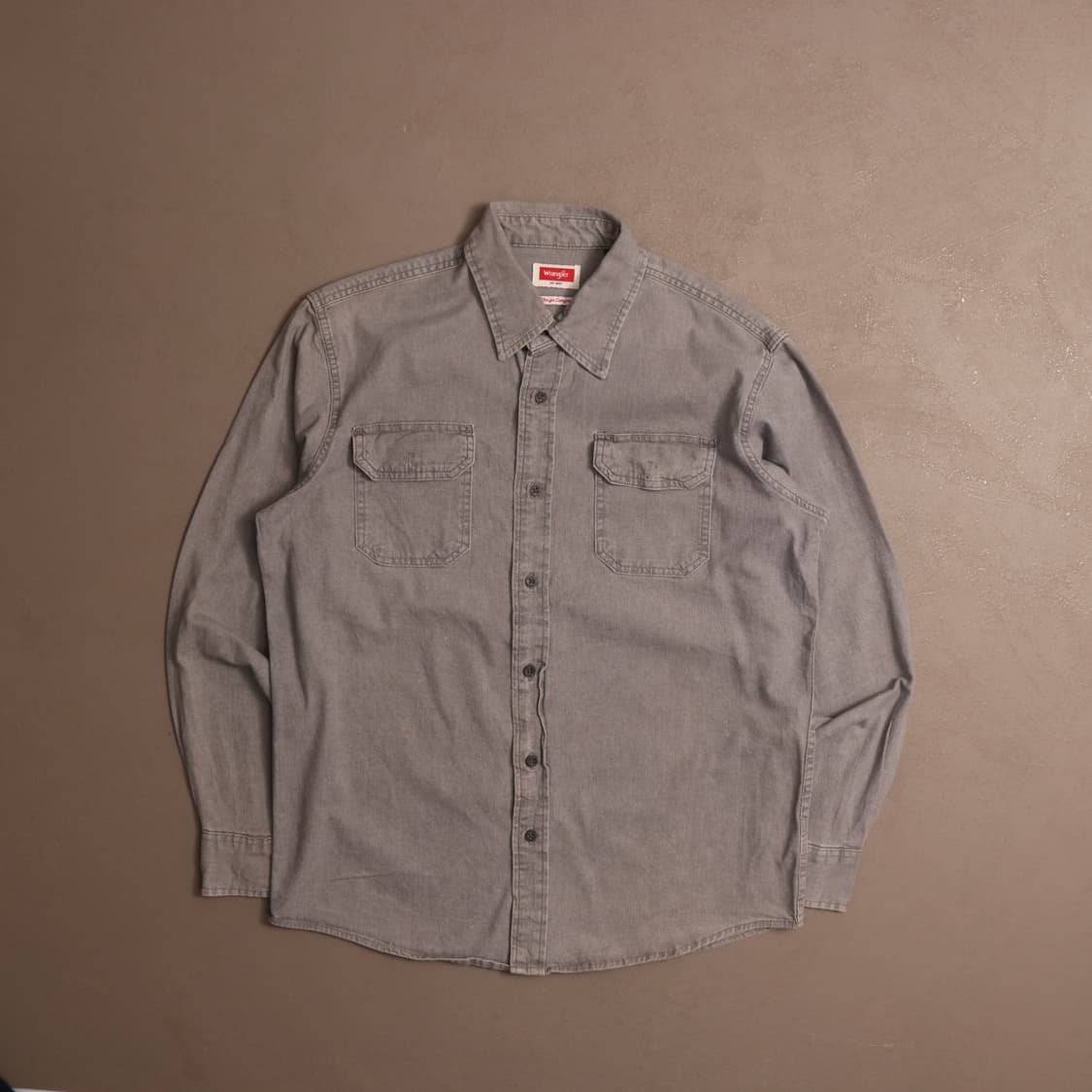 랭글러 코튼 워크셔츠 회색 A1541 상품이미지1