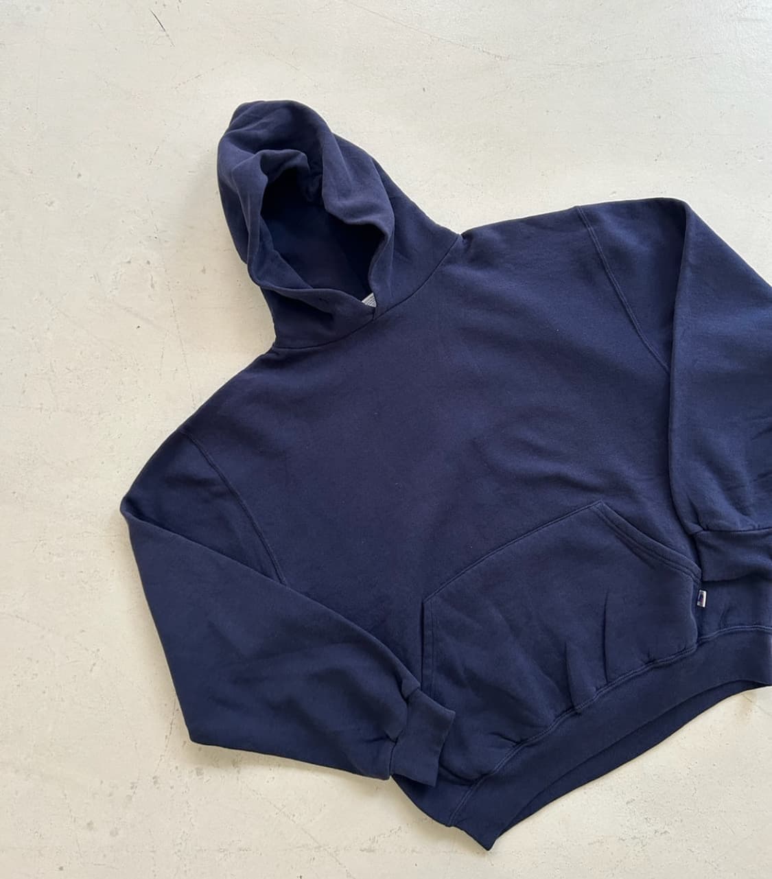 90's Vtg Russell navy hoodie sweat 상품이미지2