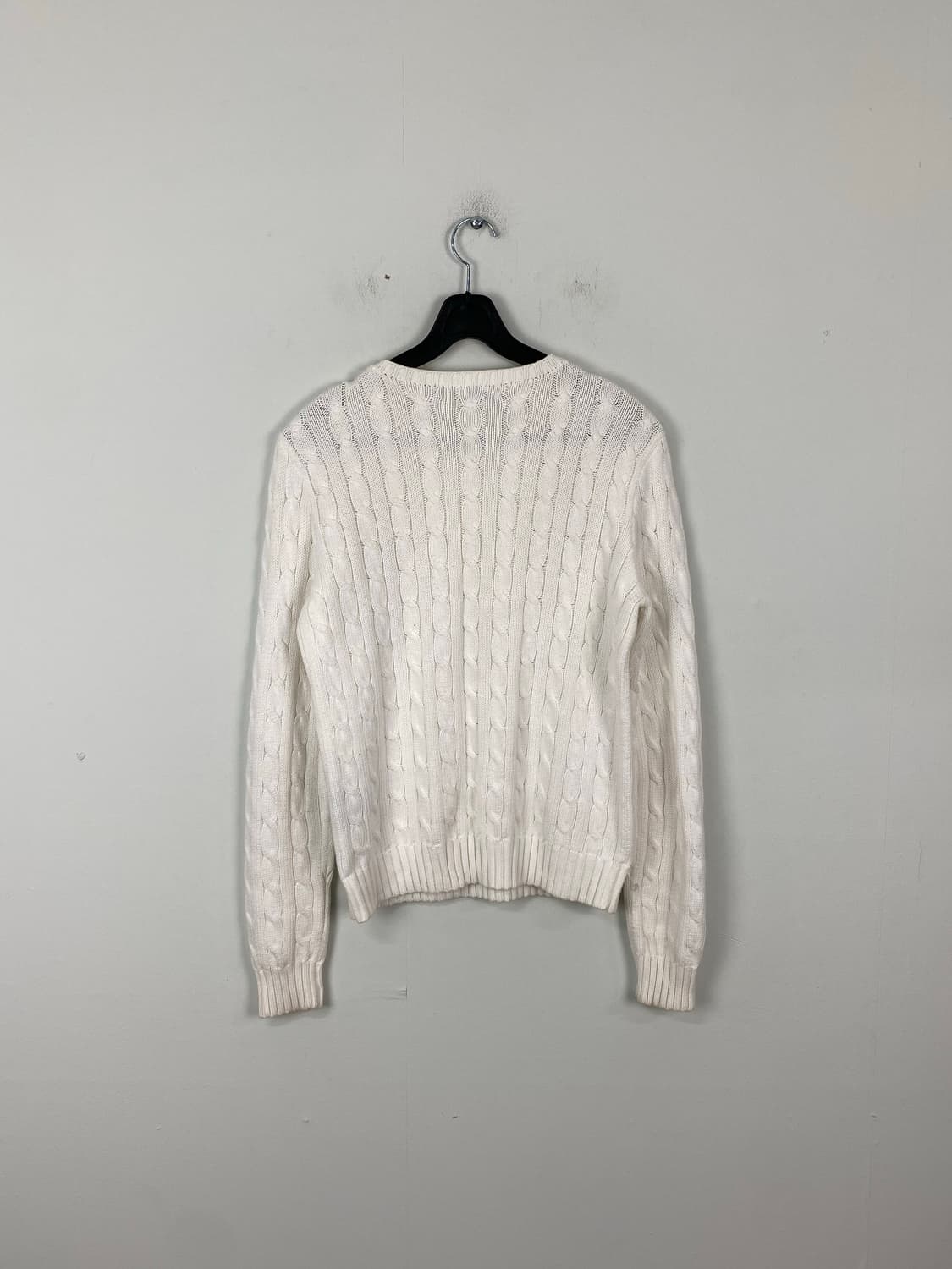 폴로 랄프로렌 화이트 꽈배기 니트 M 상품이미지2