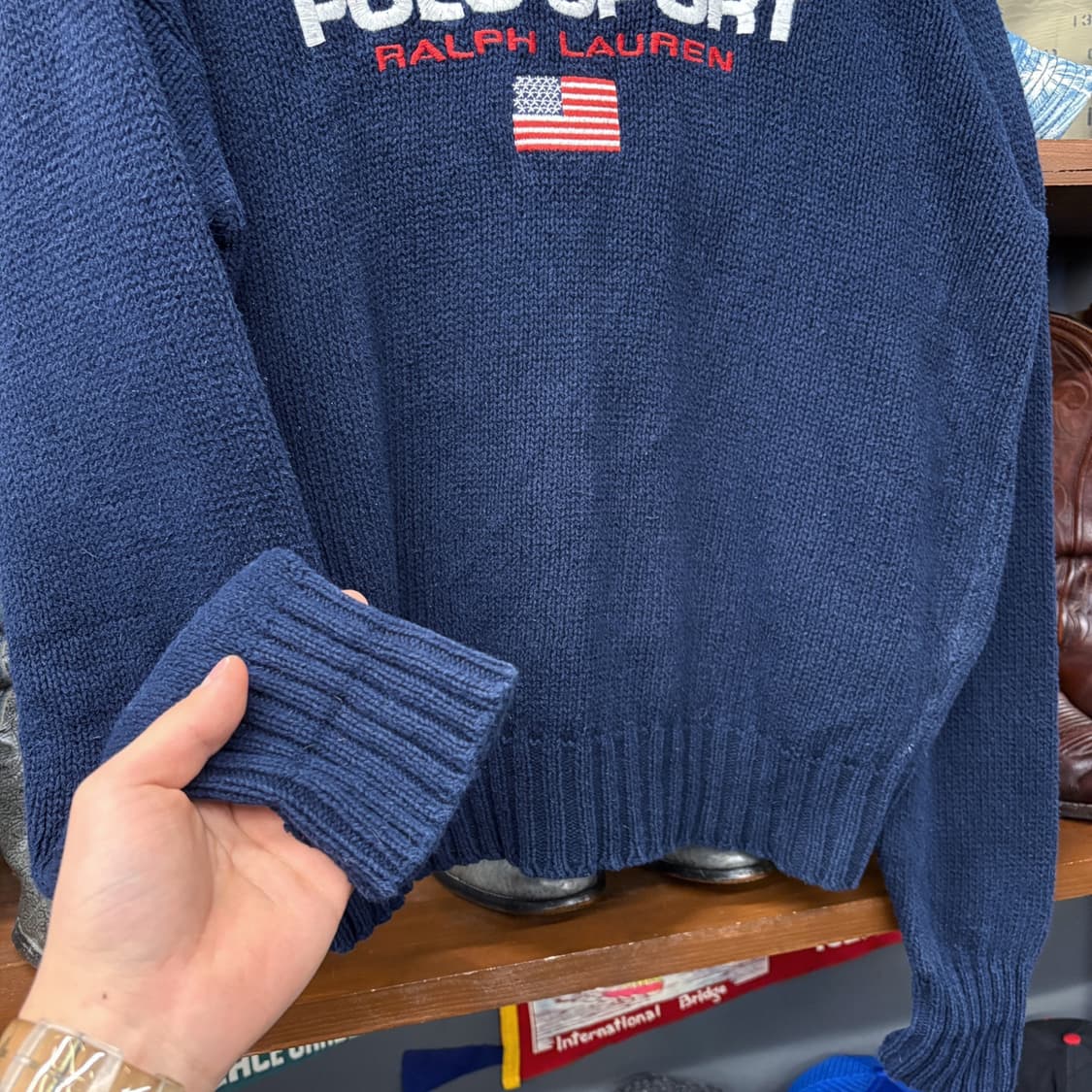 90s 폴로랄프로렌 빅핏 폴로스포츠 코튼 스웨터 N180 상품이미지4