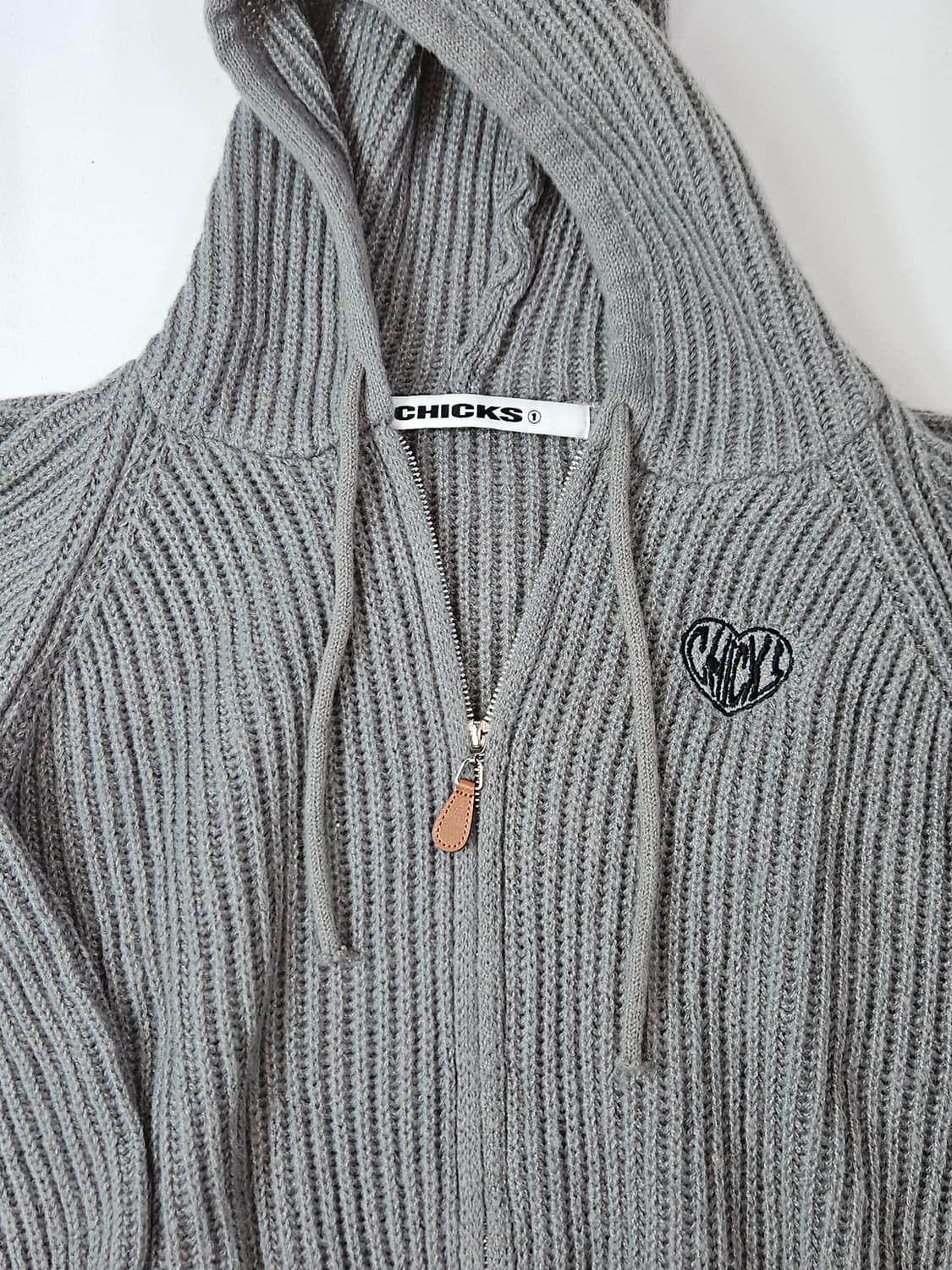 칙스 HOFE 니트후드 크롭 집업자켓 상품이미지2