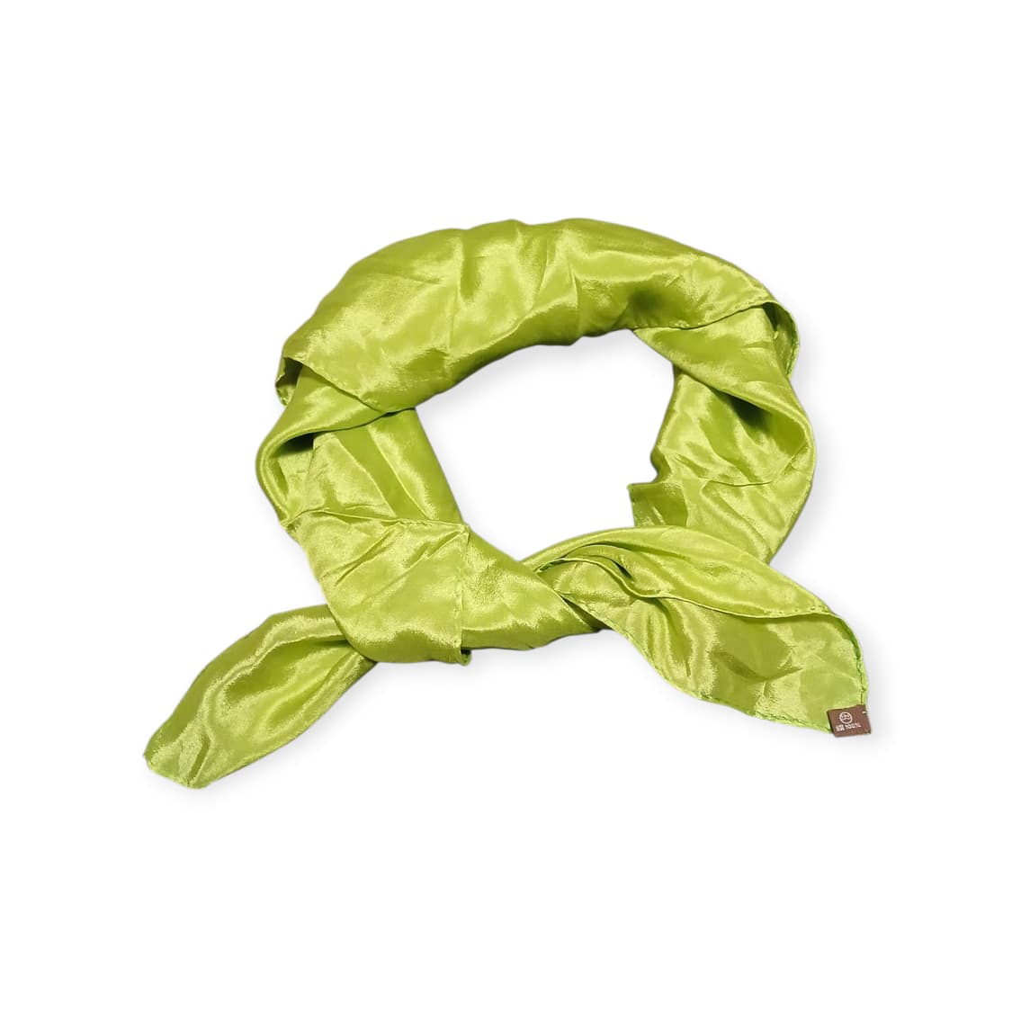 모리걸 연두 실크 사각스카프  상품이미지1