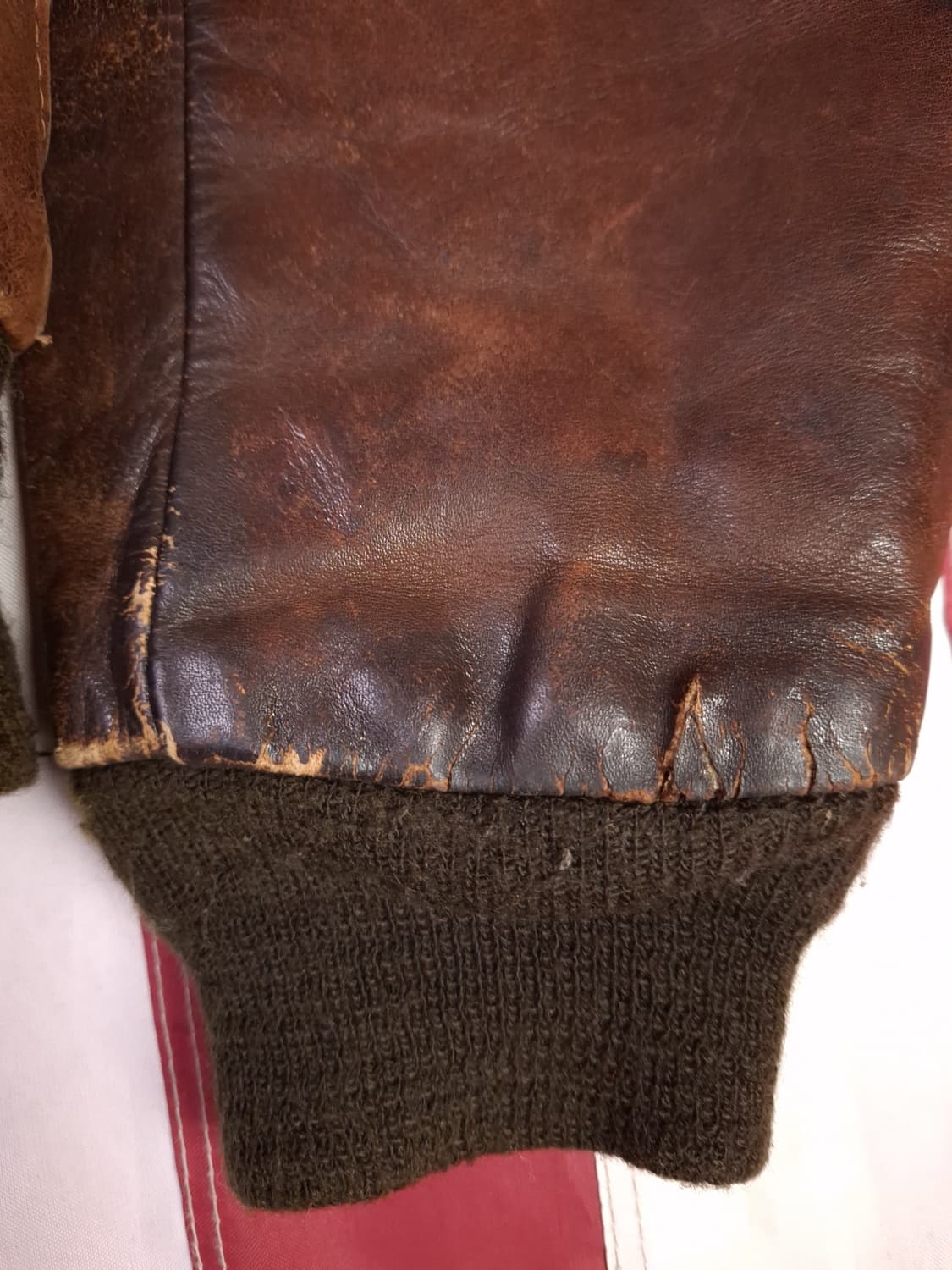 오리지날 미국제조 쇼트 G-1 리얼레더 항공자켓 상품이미지7