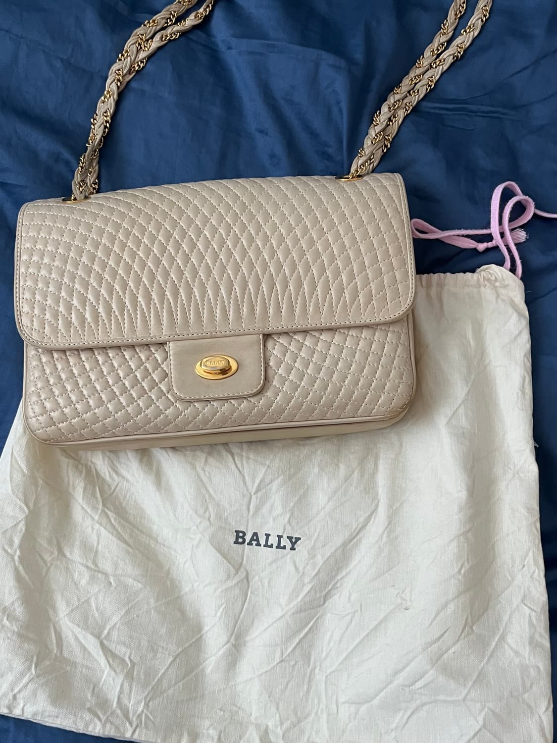 발리 빈티지 퀼팅 가죽 더블 플랩 숄더백 상품이미지1