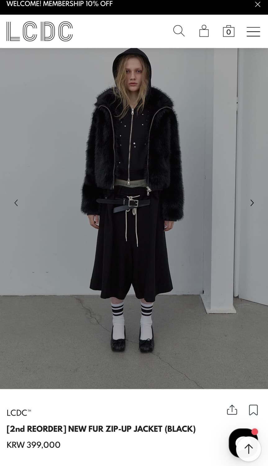 LCDC tm 퍼자켓 블랙 새상품 상품이미지1