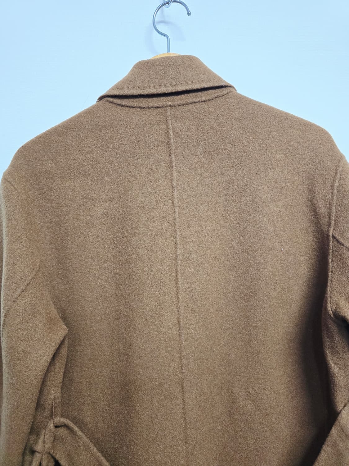 EnC 브라운 롱 코트 모캐시미어 혼방 상품이미지5