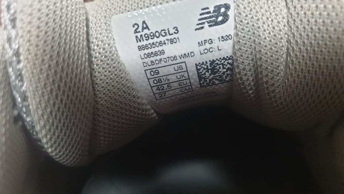 뉴발란스 990 그레이 270 2A 상품이미지7