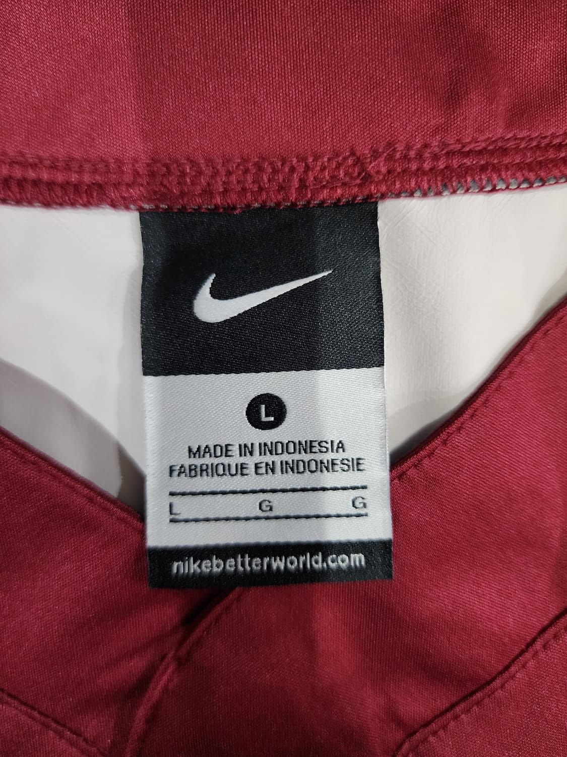 나이키 마룬 부분매쉬 풀오버 바람막이 웜업 L 상품이미지4