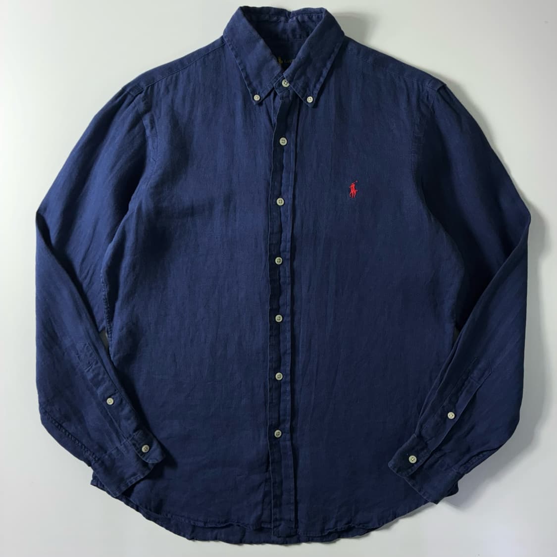 Polo  폴로 랄프로렌 자수 린넨 딥블루 셔츠  상품이미지1