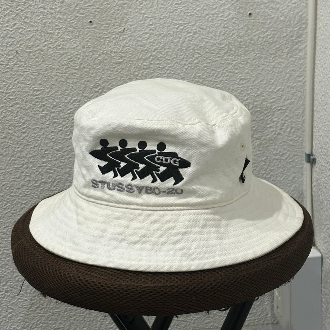 스투시 x CDG 꼼데가르송 캔버스 코튼 버킷 L-XL 상품이미지7