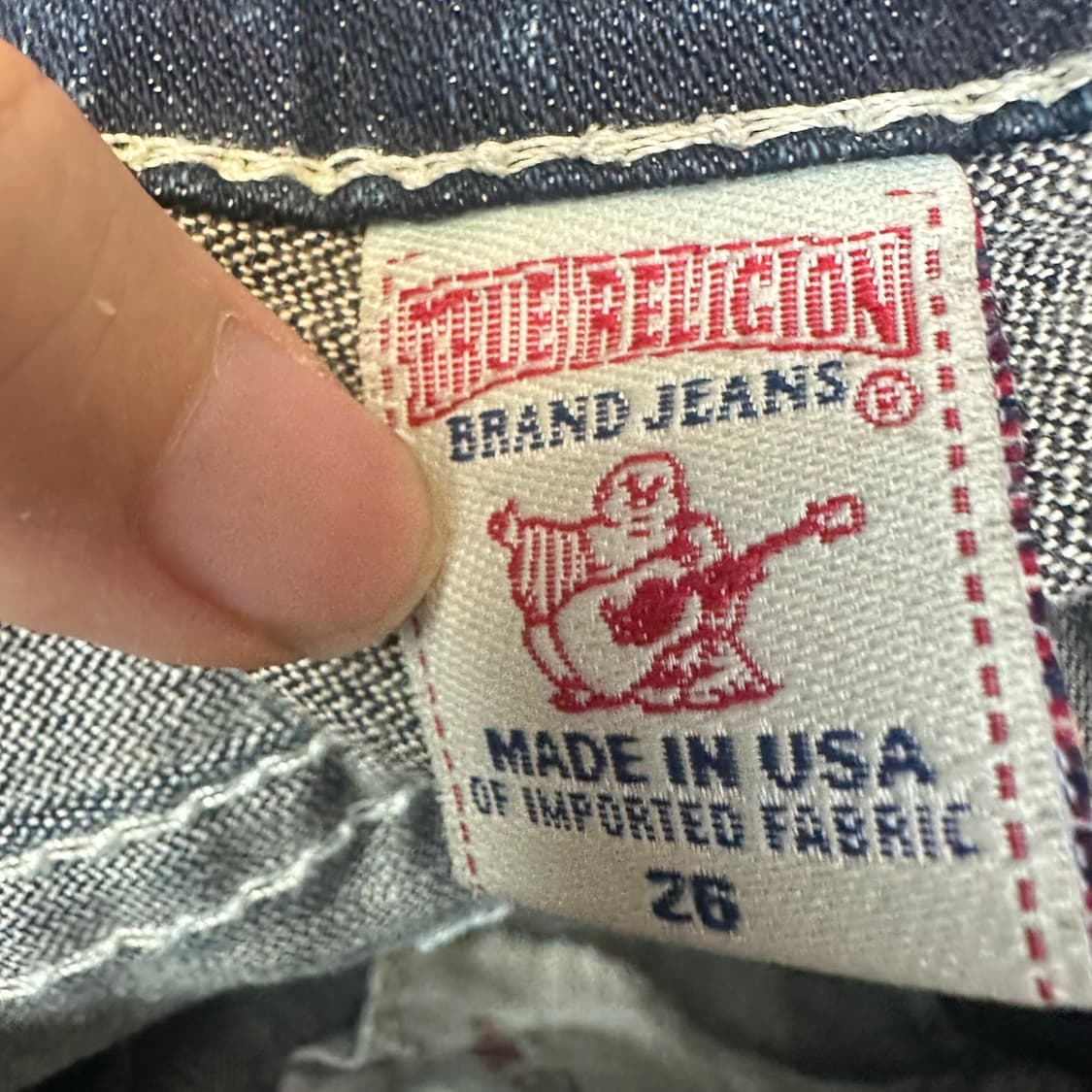 트루릴리전 화이트 스티치 큐빅진청데님진 26 상품이미지4