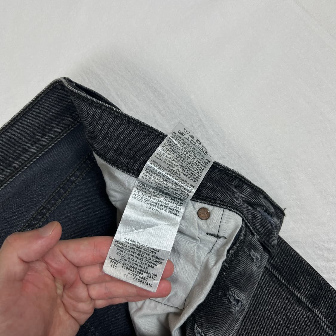 리바이스 levis 501 블랙 데님 청바지 상품이미지9