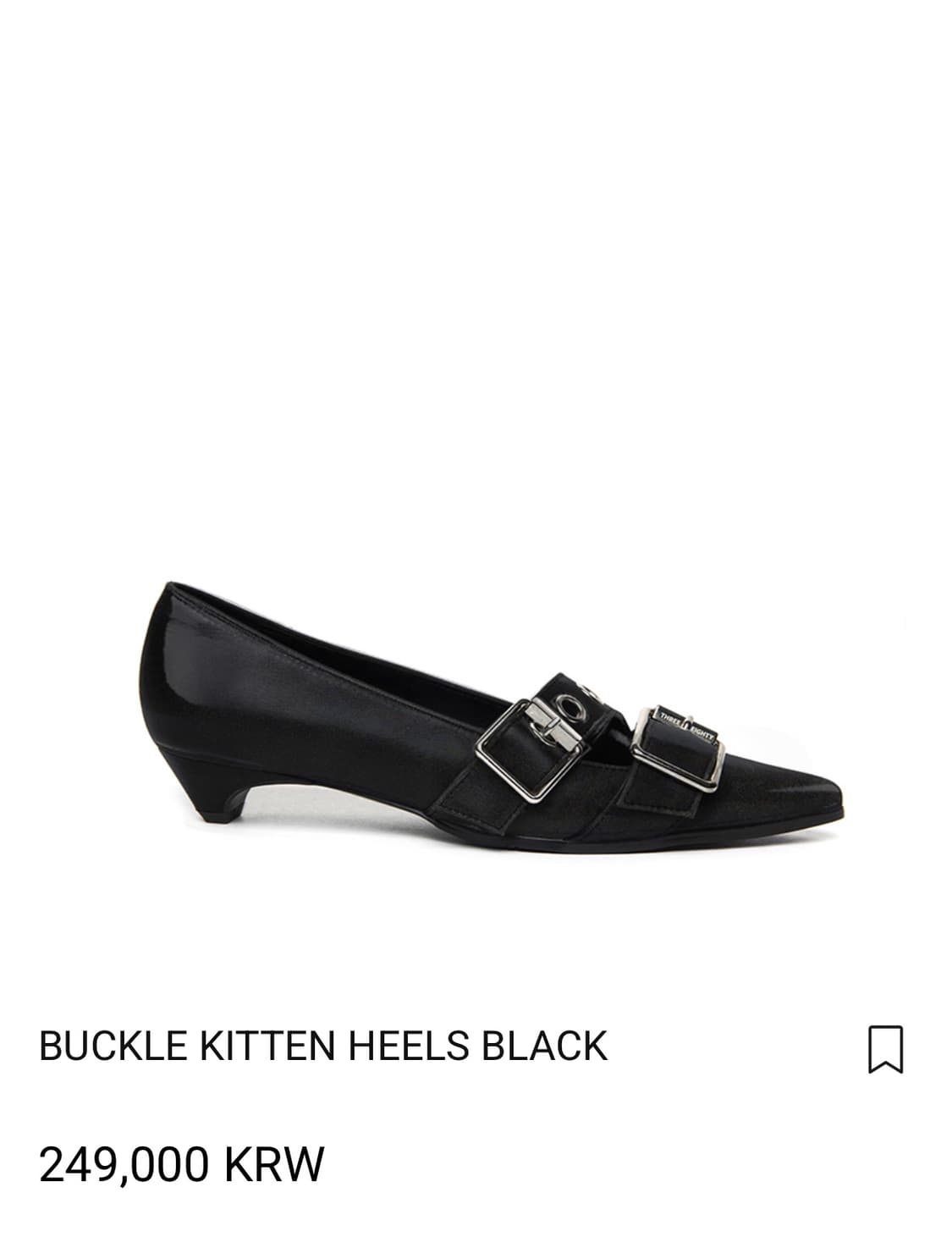 쓰리투에이티 BUCKLE KITTEN HEELS BLACK 버클 키튼 힐 상품이미지1