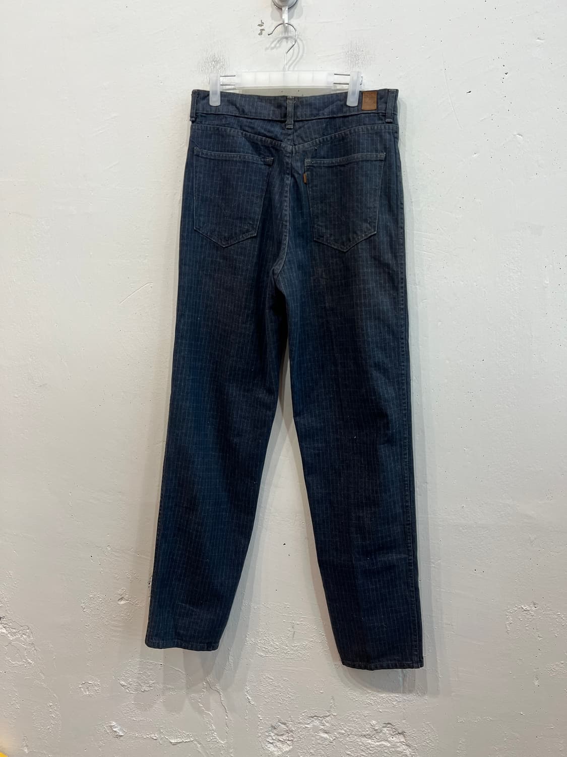 80s 리바이스 J22 레더탭 체크 데님팬츠 Made in JAPAN  상품이미지7