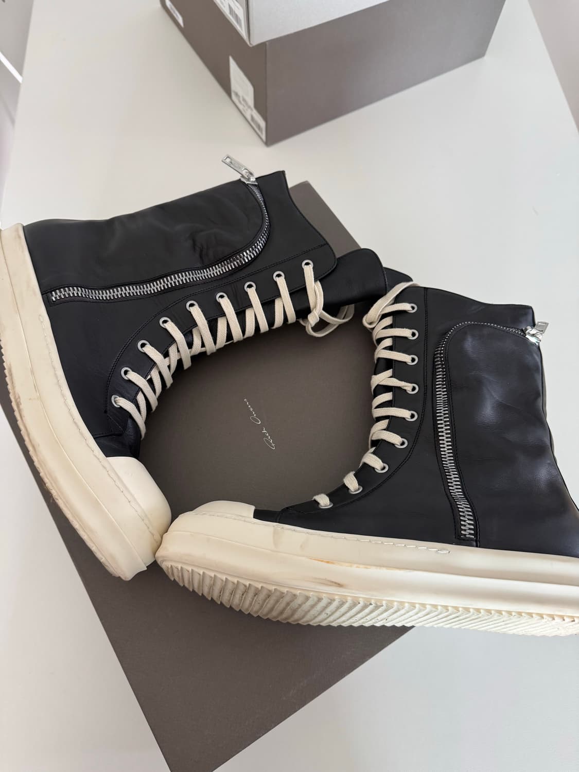 [42] 릭오웬스 레더 포켓 하이탑 상품이미지5