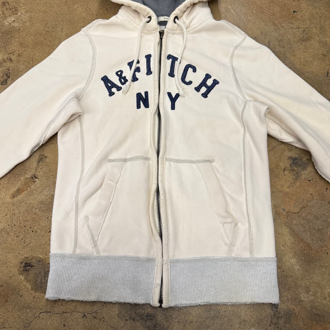 화이트 아베크롬비 후드집업 상품이미지3