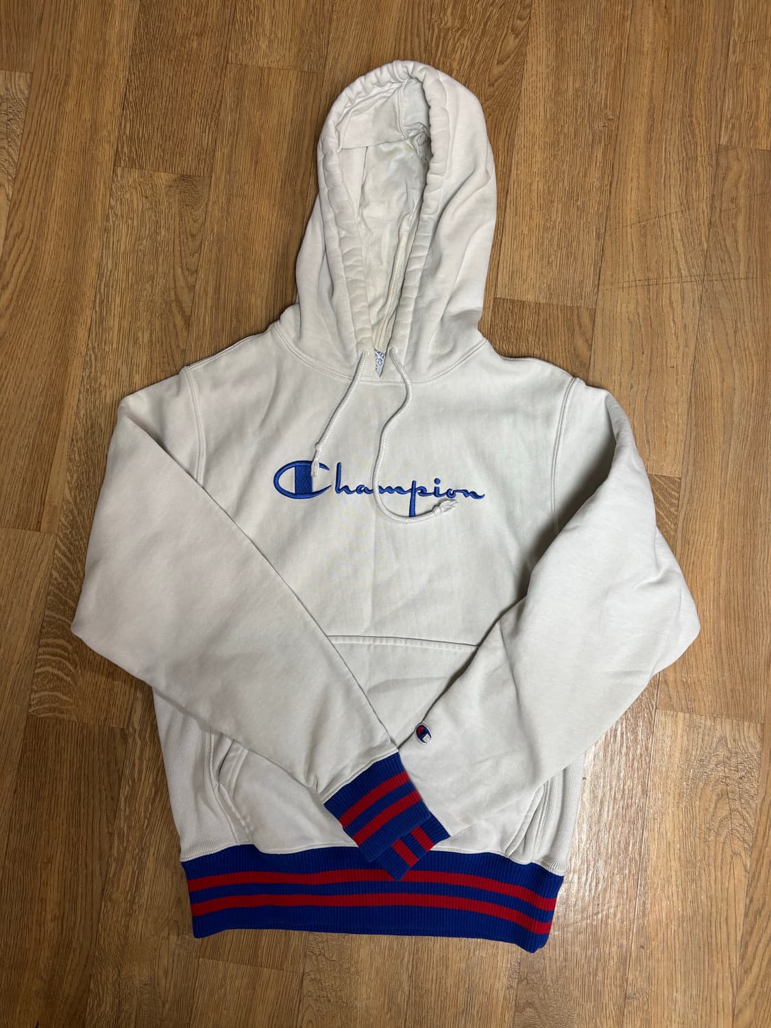 챔피온 후드티 S 흰색 리버스 위브 상품이미지1