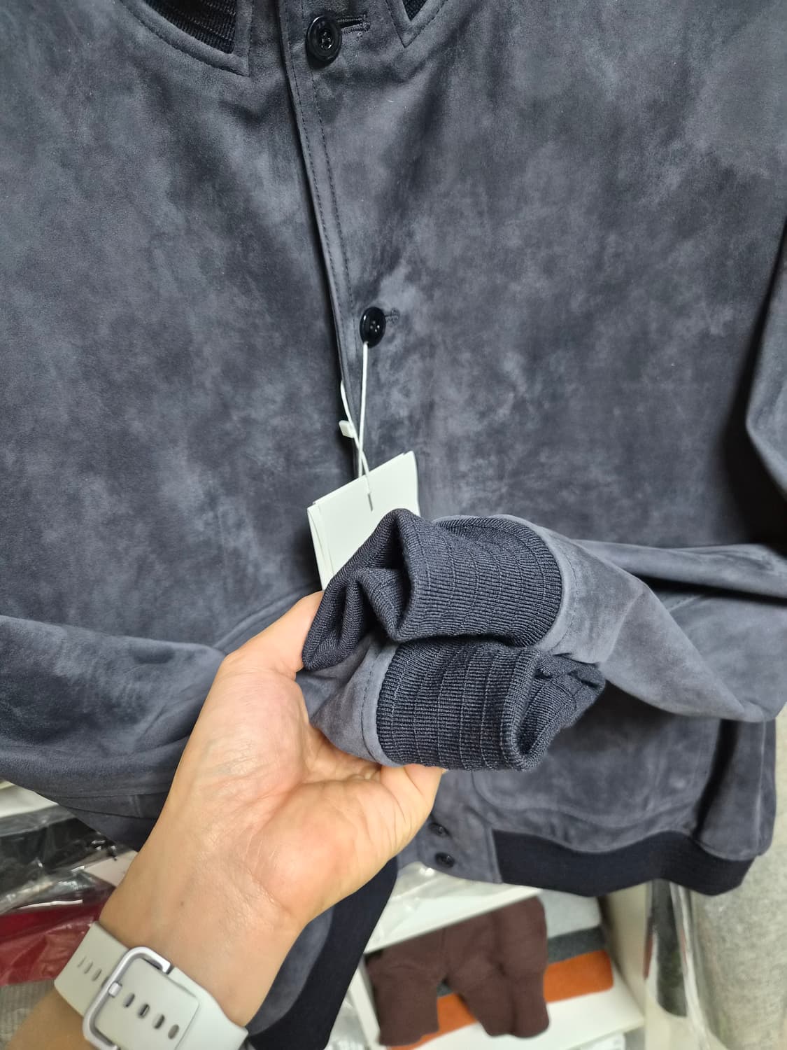 포터리 A-1 스웨이드 자켓 네이비 2 상품이미지9