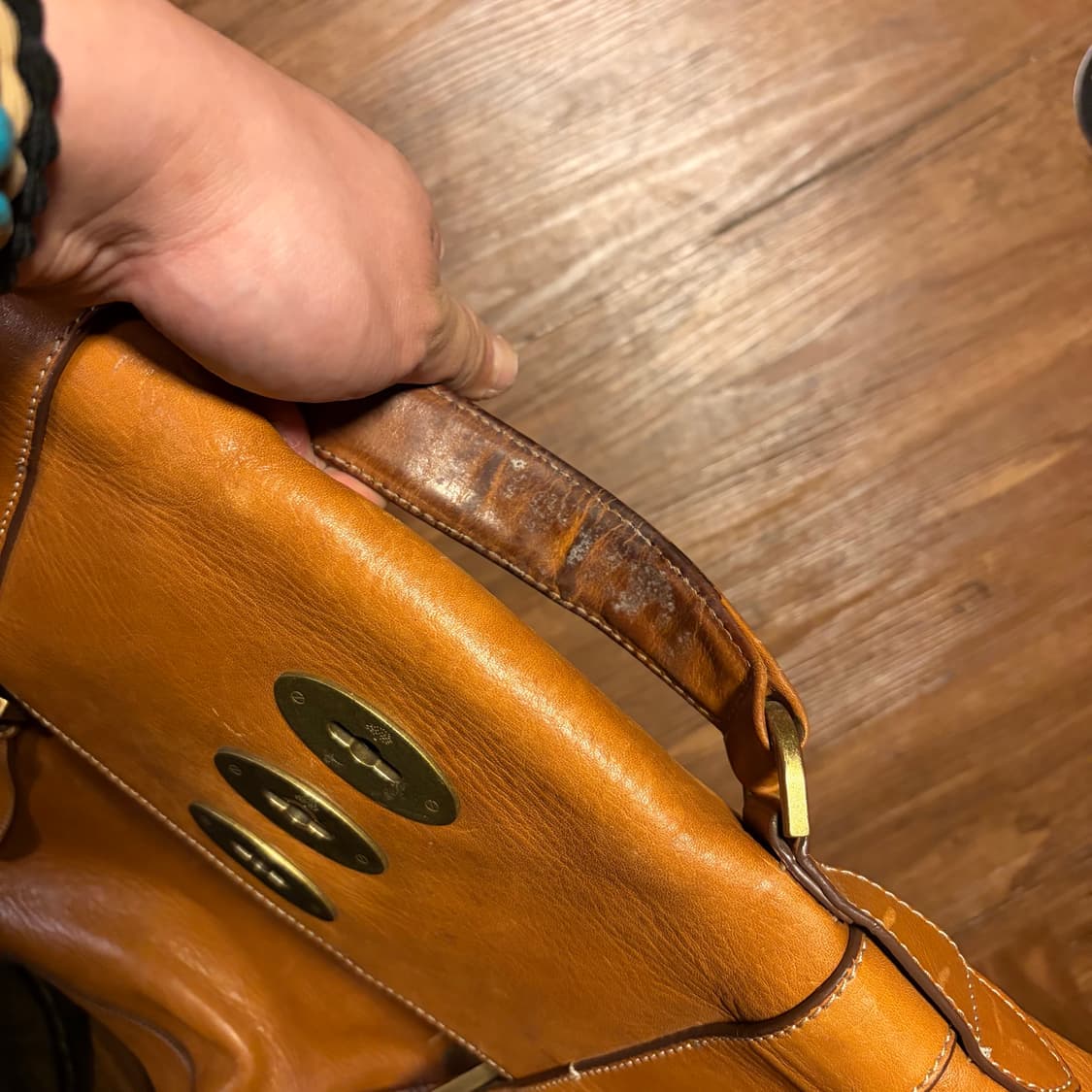 Mulberry 멀베리 레더 사첼 테드백 카멜 상품이미지10