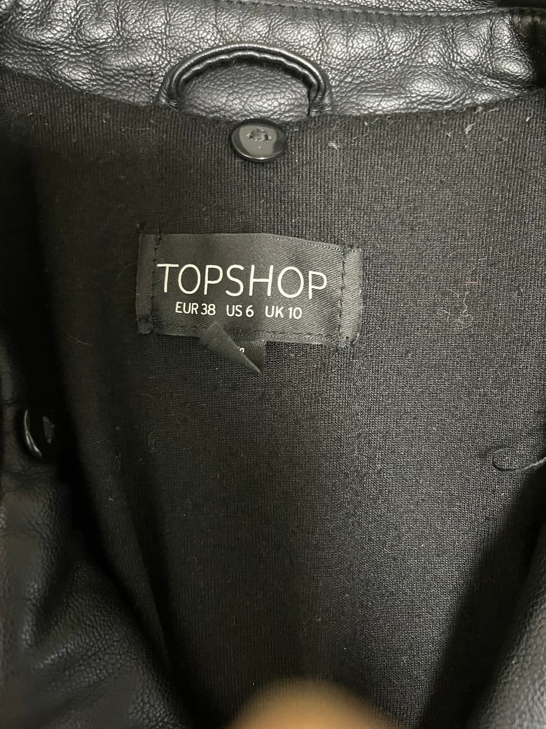 탑샵 비건 레더 라이더 자켓 상품이미지3