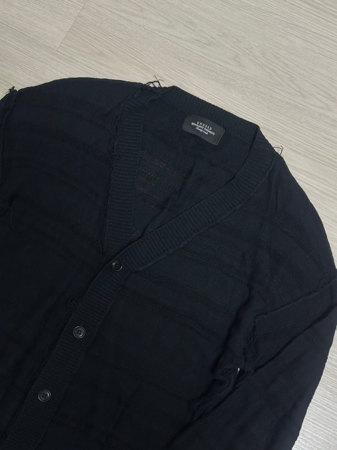 UNUSED 언유즈드 데미지 스트라이프 가디건 상품이미지5