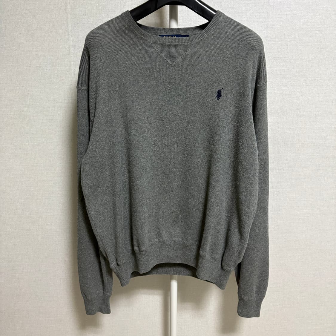 폴로 랄프로렌 코튼 스웻 니트 / 그레이, M 상품이미지1