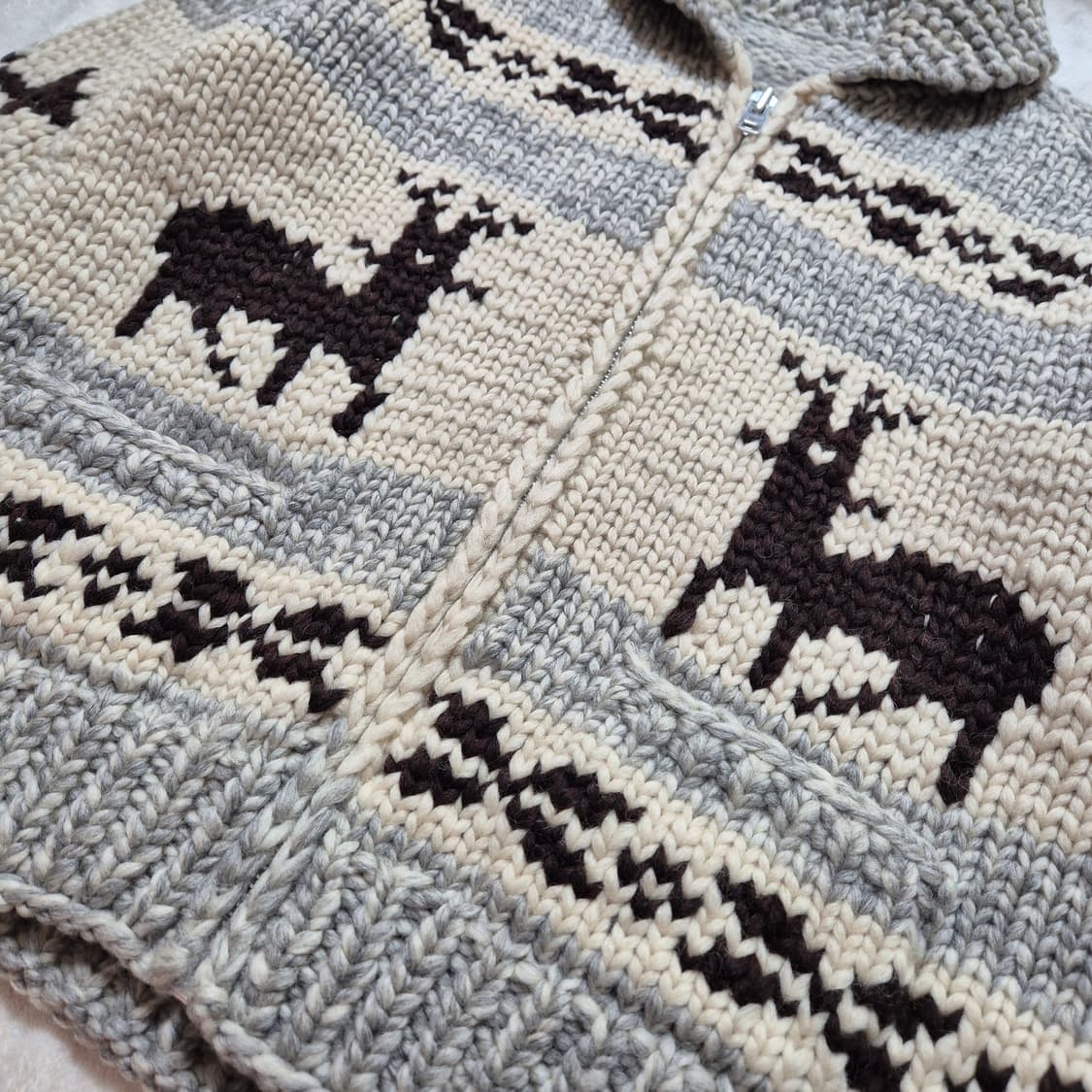 Canadian sweater 사슴 패턴 캐나다 코위찬ML 상품이미지2