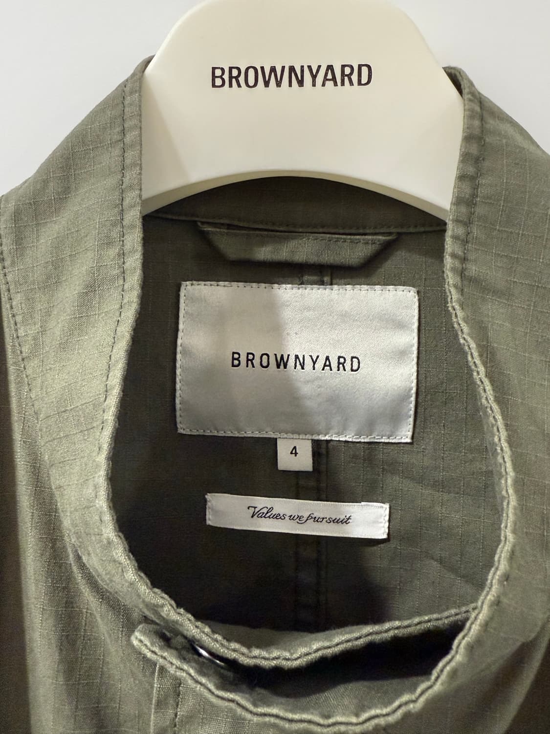 브라운야드 에센셜 숏 자켓 올리브카키 상품이미지3