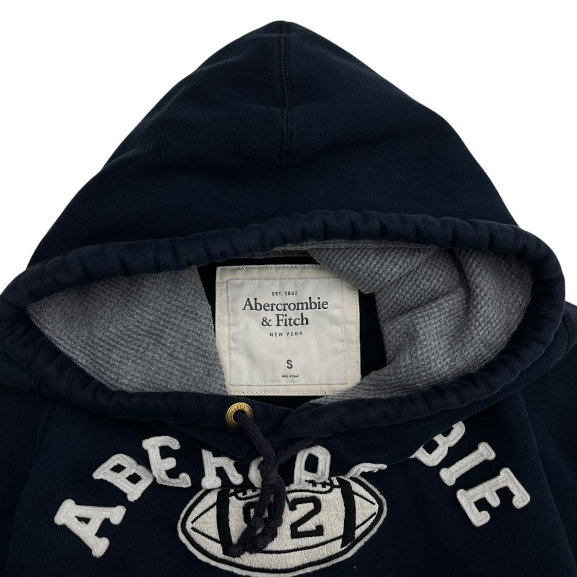 아베크롬비 센터로고 네이비 후드 S 상품이미지5