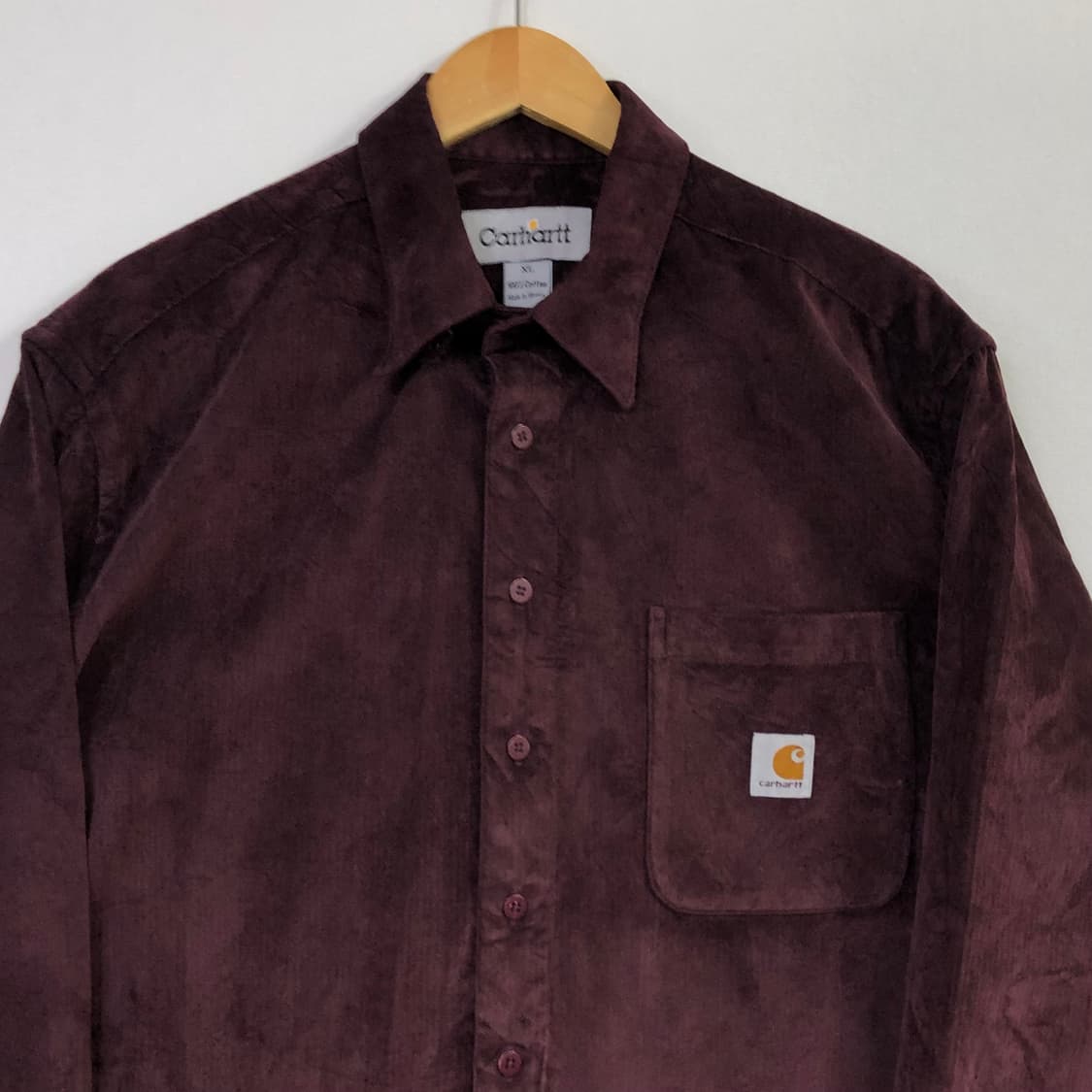 XL 칼하트 벨벳 버건디 남방 상품이미지4